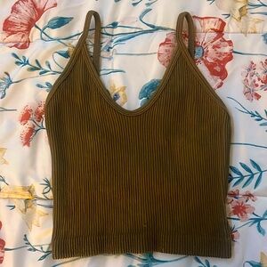 Two crop tops with a cross design in the back, multi colored!